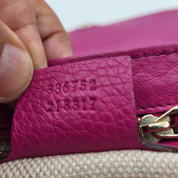 GUCCI Cellarius Calfskin Medium Soho Chain Flap Crossbody Bright Bouganville.COA - Picture 9 of 16